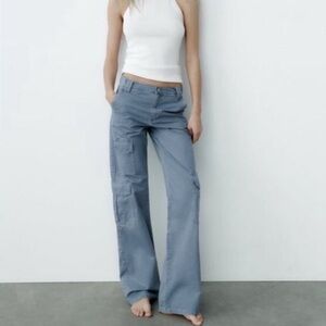 Zara blue Cargo Pants